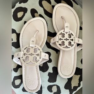 Pastel pink Tory Burch Miller Sandals
